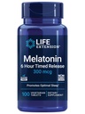 Melatonina 6 ore di rilascio Timed, 300 mcg, Formula di Extended-Release per il supporto del sonno gentile, Ritmi circadiani sani, Difesa cellulare, Senza glutine, Non OGM, Vegetariano, 100 compresse
