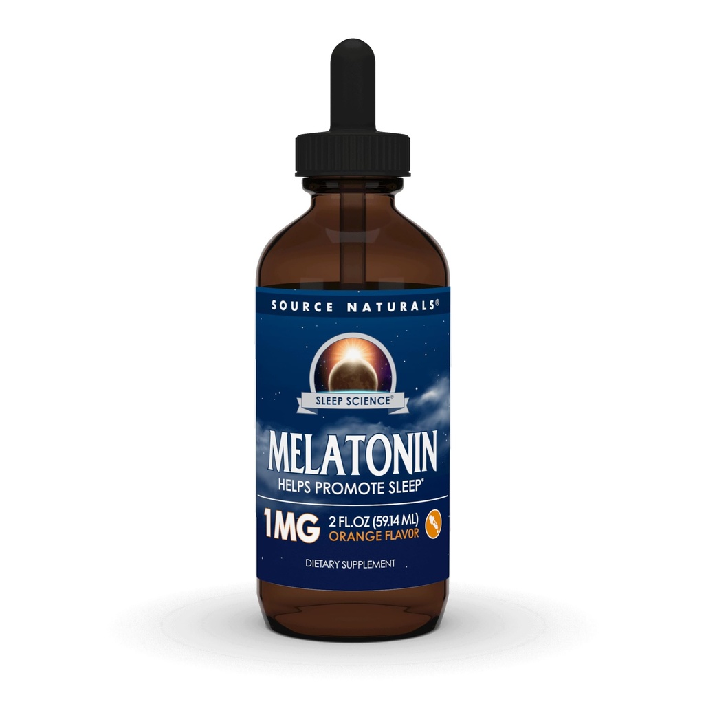 Fonte Naturals Melatonin* - 1 mg, 2 oz fluido