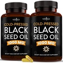 NEW AGE Black Seed Oil Softgel Capsule - Premium Cold-Pressed Nigella Sativa Produrre Pure Black Cumin Seed Oil - Non-GMO & Vegetariano (120 Softgels)