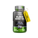 ORZAX Olio Seme Nero Pressato 100% Puro | Non OGM - Ricco in Omega 3 6 9 & Thymoquinone | Nero Cumin Nigella Sativa olio per il supporto immunitario, capelli, pelle, viso (1000 mg - 90 capsule Softgel)