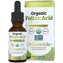 Dr. Green Mom USDA Organic Folinic Acid Drops - 500 mcg per Drop | Supporto di metilazione B9 Integratori per Bambini & Adulti | Supporta funzione neurologica, Nervous System Health & DNA Sintesi