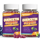 2 Pack Quercetin Gummies, 1000mg Quercetin con Bromelain Zinc Elderberry, Supporto Immune & Antiossidante, Vegan Gummies per Adulti & Bambini, 120 Conte