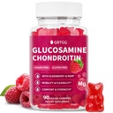 Glucosamina Chondroitin Gummies con MSM & Elderberry Extra Strength 3000MG - Supporto congiunto, Antiossidante Supporto Immune Supplemento per Adulti, Uomini & Donne - 90 Raspberry Gummies
