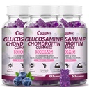 3 Packs 3000MG Glucosamine Chondroitin Gummies, Extra Strength Joint Support Supplement with MSM & Elderberry, Flessibilità, Antiossidante Supporto Immune Gummy for Adults, Men & Women 180Cts