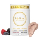 Polvere giornaliera di salute del fegato 6-in-1 Tutto il integratore naturale, l'elm slippery, la glutammina, il balsamo di limone con PepZinGI - Bloat & Gas Relief, GI Lining Repair, supporto IBS - bacche miste, 30 Servings