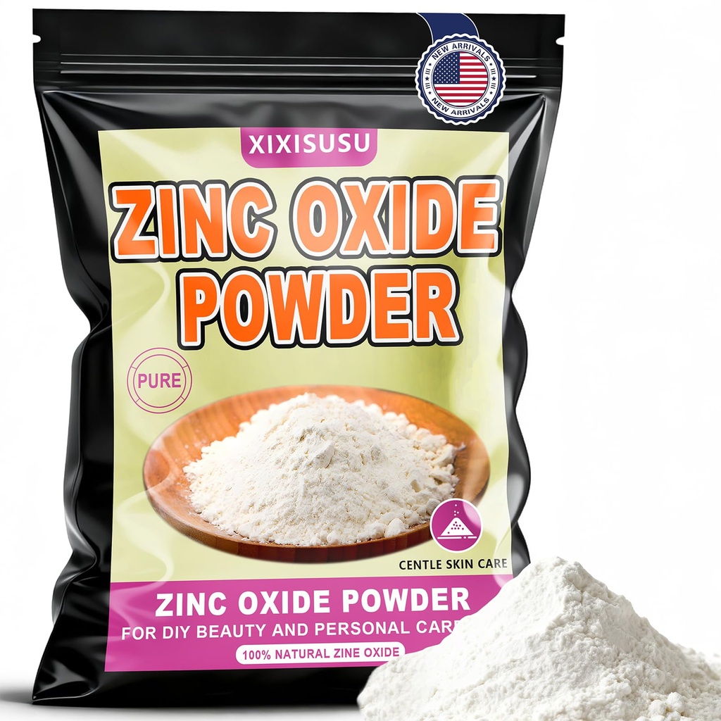 Polvere di ossido di zinco 99,9% puro - Grado non-Nano di maglia fine - per la protezione solare fai da te, unguenti, cosmetici, fabbricazione di sapone e uso della pelle (4 oz)