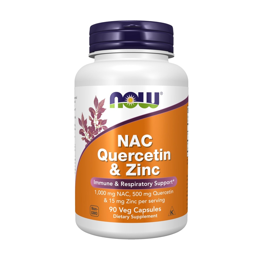 Ora Integratori Alimentari, CNA Quercetina e Zinco, Supporto Immune e Respiratorio*, 1.000 mg NAC, 500 mg Quercetina, 15 mg Zinco, 90 Veg Capsule