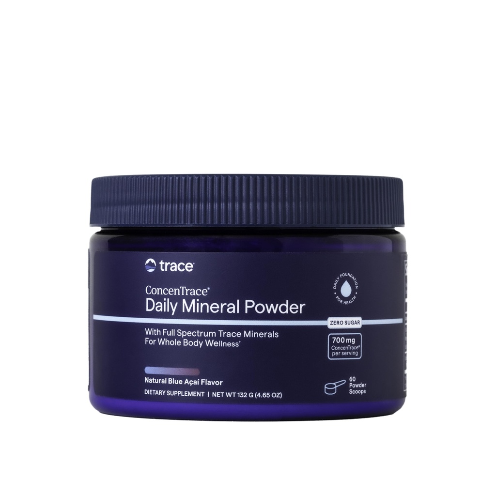 Trace Minerals ConcenTrace Daily Mineral Powder - Supporta l'energia, la digestione, la salute di ossa - 70+ Multiminerals Supplement con Magnesio ionico, cloruro, & Potassium, senza zucchero (60 Serve)