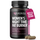 Bruciatore grasso di notte per le donne - Appetite Suppressant per la perdita di peso - 60 Conte - Metabolismo erbe Booster con Melatonina per il sostegno al sonno - Vegan, capsule non OGM - 2 Mesi di alimentazione