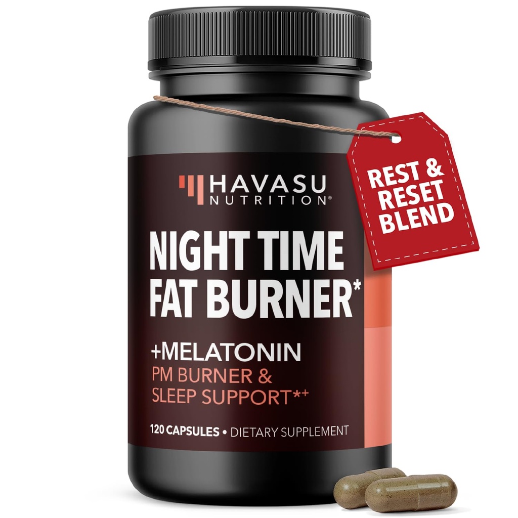 Tempo di notte Fat Burner Metabolismo Booster | Appetite Suppressant & Supplemento al supporto perdita di peso | 120 pillole supplemento di perdita di peso per gli uomini