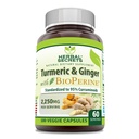 Herbal Secrets Curcumin & Ginger con BioPerine Supplemento | 2,250 Mg Per Serving | 180 capsule | Non-GMO | Gluten Free | Made in USA