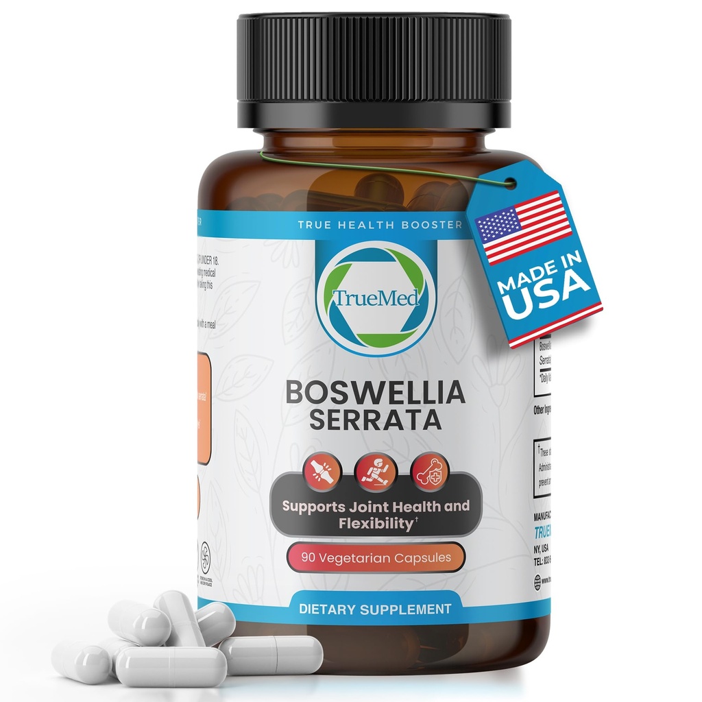 Boswellia Serrata 600mg 65 Boswellic Acid Extract Supporta Joint Comfort, Flessibilità & Mobility Natural Herbal Wellness Supplement Vegan, Non-GMO, Gluten-Free 90 Veg Capsule.