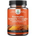 Boswellia Estratto di capsule con Turmerico - Advanced Immune Health Support Supplement - Turmeric & Boswellia Serrata Capsule 500mg per Serving per Body Detox & Healthy Joints - 90 Count