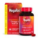 MegaRed - Omega-3 Krill olio 350mg Softgels (130 conta in una bottiglia), EPA & DHA Omega-3 acidi grassi con nessun retrogusto Pesceso A differenza di Fish Oil, contiene antiossidante Astaxantina
