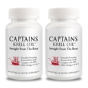 I capitani Pure Antarctic Krill Oil Softgels | Omega 3 EPA, DHA con Astaxanthin & Phospholipids| No Additivi o Chimici | 1000mg per Serving, 60 capsule, 2-Pack