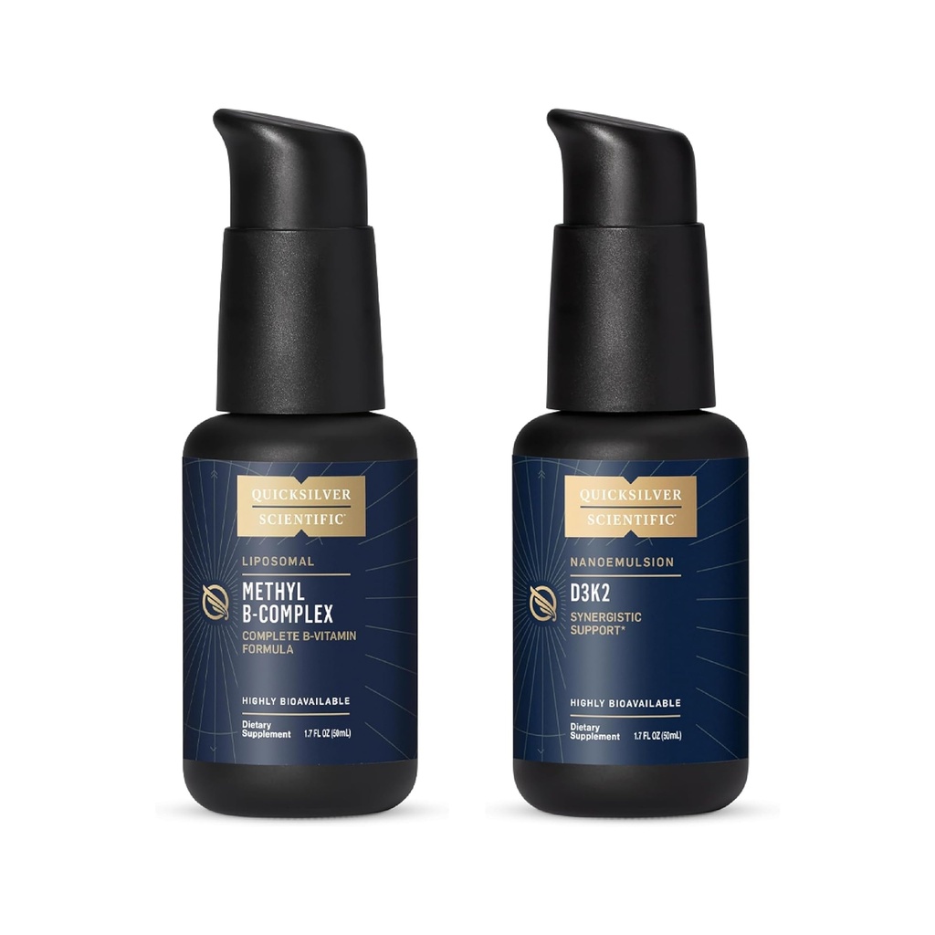 Quicksilver Scientific Methyl B Complex Nanoemulsified D3K2 Bundle (50 ml ciascuno)