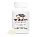 Vitamina D3 K2 5000 IU Softgels con Magnesium Supplement - & 120mcg MK-7 K2 per Bone Health & Immune Support - Softgel senza glutine e non OGM con MCT Oil- 30 Softgel