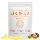 Daiasns Vitamin D3 K2 10000iu supporta la salute del muscolo e del cervello - Supplemento D3 K2 ad alta potenza aiuta nel supporto immunitario e cardiovascolare - 120 Softgels