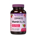 Bluebonnet Nutrizione Vitamina D3 & K2 TerraSweet Chewable Tablets, per Immune, Mood & Heart Health*, Soy-Free, Gluten-Free, Non-GMO, Kosher Dairy, 60 Raspberry Flavor Chewable Tablet, 60 Servings
