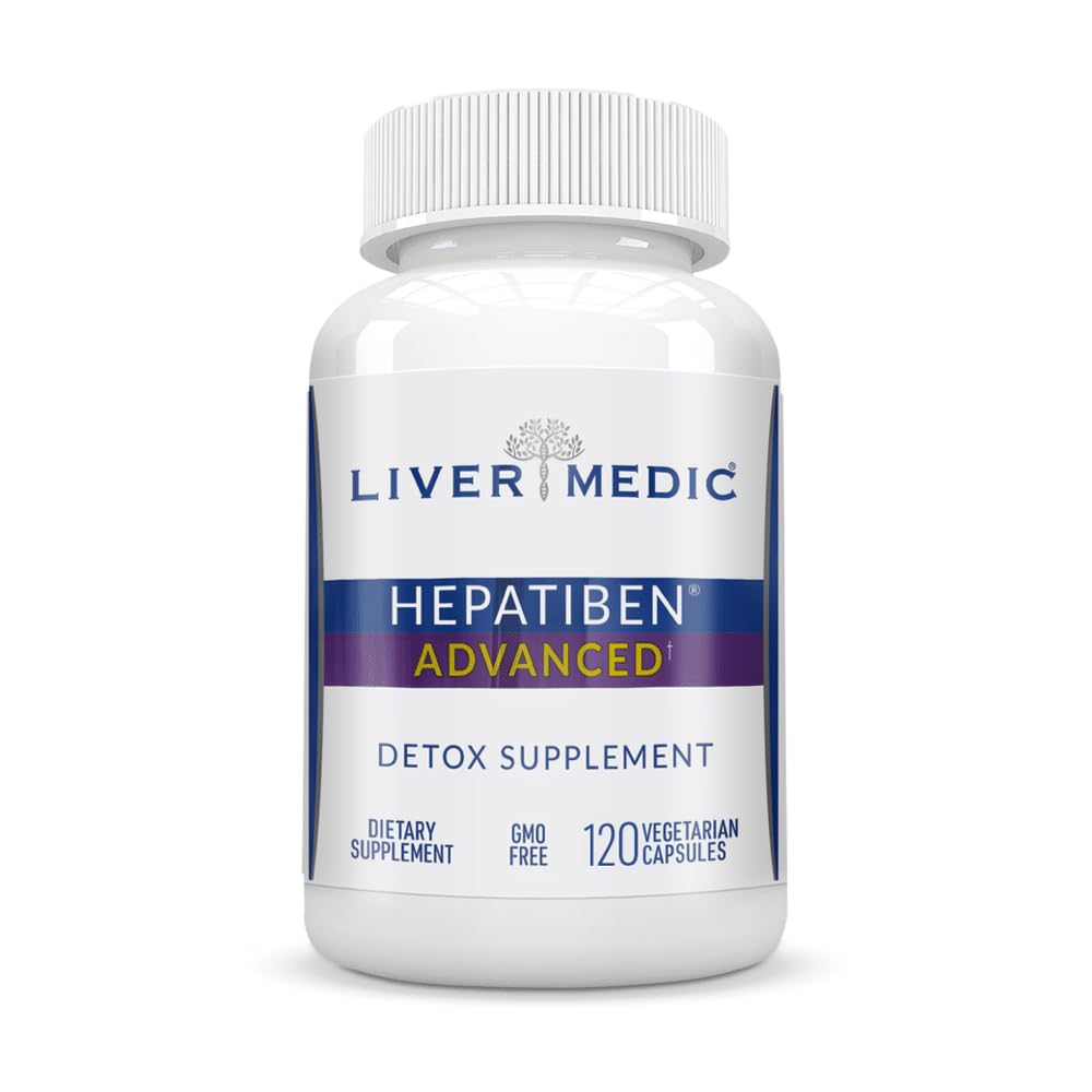 Detox del fegato di epatiben pulisce tutto il integratore naturale con cardo del latte, Silybin, NAC, Choline, MSM, Turmerico, Berberina, Glutathione Alpha acido lipoico Vegan NonGMO 120 capsule 1500mg