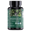 PlantFusion Organic Vegan Vitamin D3 + K2 5000 IU, 50MCG – Vitamina D Sorgente da Licenziana a base vegetale e Vitamina K2, per il supporto immunitario e la salute del chiodo - 120 capsule