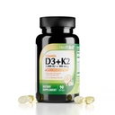 Vitamina D3 (5.000 UI) + K2 (MK-7) Realizzata con olio di cocco vergine (MCT naturali) - 90 Softgels (pacchetto di 1) - Aiuta l'assorbimento del calcio per le ossa, i denti, l'umore e la salute immunitaria