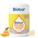 Biobor Vitamina D3 K2 Gummies con Calcio, 2000 IU D3 & 200 mcg K2(MK-7) & 200 mg Calcium, No Sugar Aggiunto, Supporta Sanità Bones & Salute Immune, Senza glutine, OGM Libero, Peach gialla, 60 Conte