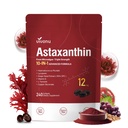 10 in 1 Astaxantina 12mg Integratori, 4 mesi di fornitura, Astaxantina Antiossidante da fresco Haematococcus Pluvialis, Contiene Lycopene, Grape Seed, Vitamina E, & Più Supporti Occhio, Giunti, Salute della pelle