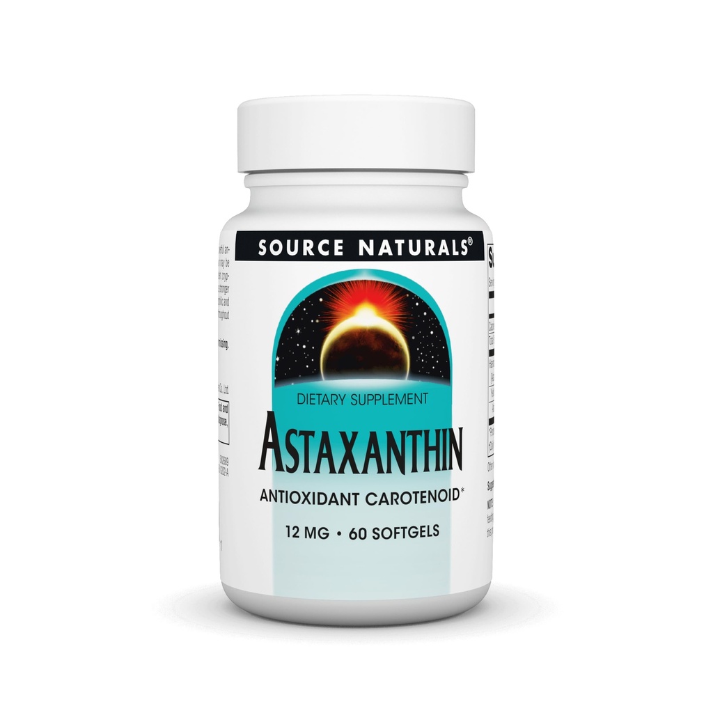 Astaxantina, Carotenoide Antiossidante, 12mg - 60 Softgels