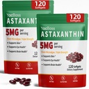 2Pack Astaxanthin Supplementi 12mg - Astaxantina Premium per occhio, cervello, pelle e supporto immunitario, Microalgae Source, 240 Softgels