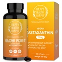Astaxanthin Supplement 12mg | Antiossidante a base vegetale per l'idratazione della pelle, elasticità e luminosità Glow | Da Algae Extract | Non-GMO, Vegan, Made in USA | 2 mesi di alimentazione, 60 Softgels