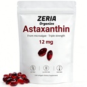 Astaxantina 12mg, Astaxantina naturale Supplementi Alghe, 120 Softgels 4-Month Alimentazione