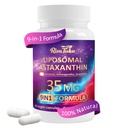 Liposomal Astaxanthin Supplement Complex 9-in-1 con Ashwagandha, Lycopene, Zeaxanthin, Antiossidante Supplemento Occhio, Pelle & Joint Health, 60 capsule