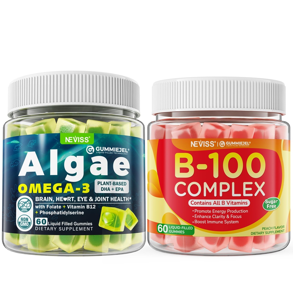 Vegan Omega 3 Gummies+ Gummie complesse della vitamina B100