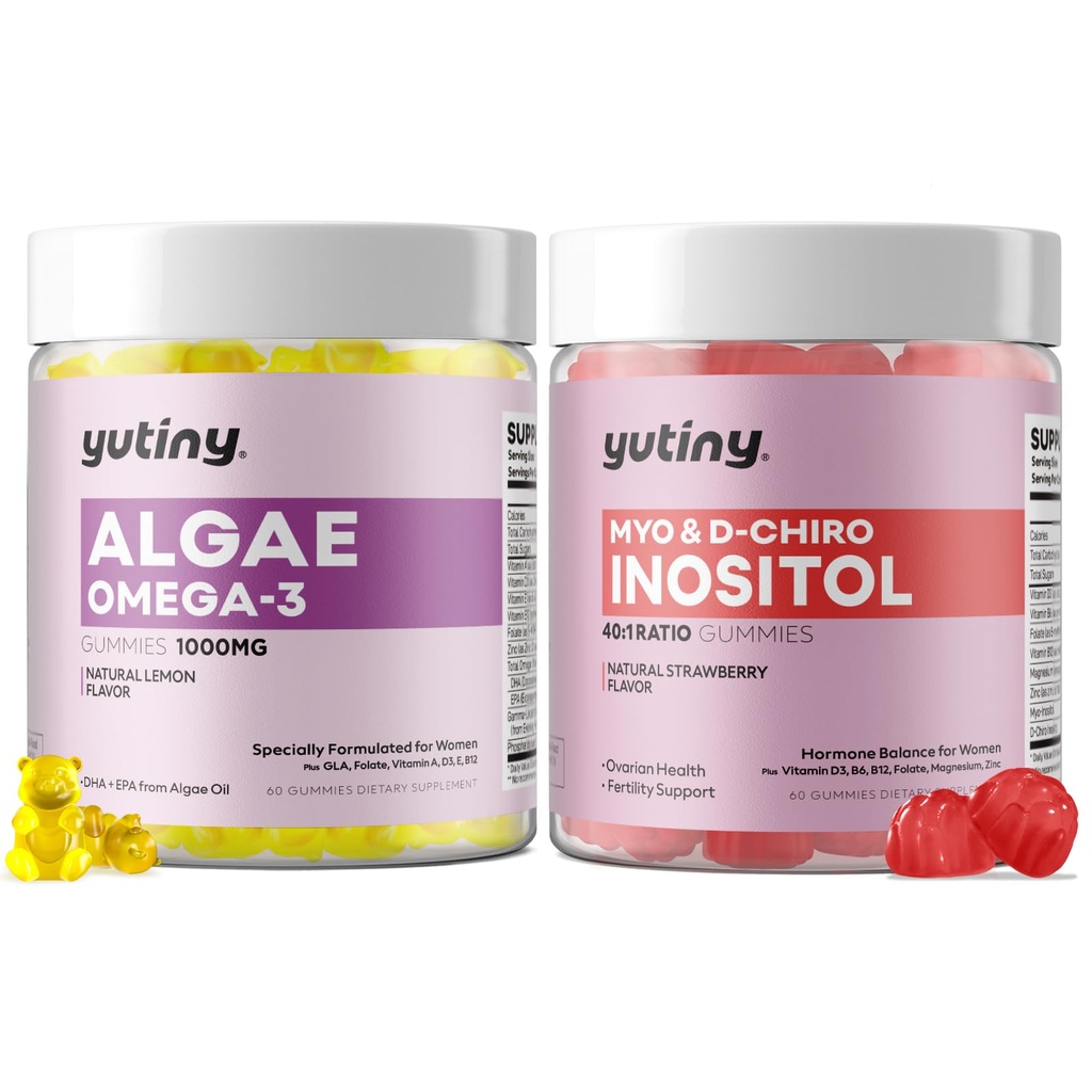 Myo-Inositol & D-Chiro Inositol Vegan Omega 3 Gummies per le donne