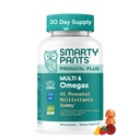 Multivitaminici prenatali con Omega 3 DHA/EPA, Methylfolate, Biotin, Vitamine D3, C, B12, B6, A, K e Zinco, Gluten Free, Clean Label, Two Fruit Flavors, 90 Gummies (30 giorni di alimentazione)