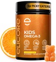 Premium Kids Omega 3 Gummies – Olio di pesce di sapore arancione per i bambini – Omega 3 Gummies per i bambini – No Fish Burps – Cervello, Occhio e supporto immunitario – 2 mesi di fornitura