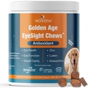 NOVEHA Eye Supplement per cani (90 Chews)- Supporto per la visione con Lutein + Vitamina C & Astaxantina Antiossidanti - Vitamine per cani per gli occhi + Fish Oil per Omega 3 EPA - Made in USA