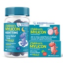 MYLICON Tummy Relief per bambini Bundle, Daytime Tummy Relief Tablets + Nighttime Gummies con Melatonin