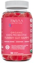 RUWAA NUTRITION Kids Organic Probiotic Gummies for Digestive Health, Immune Support, costipazione, Bloating. 2,5 miliardi di CFU, aroma di fragole, probiotici per bambini età 4+, 30ct (1)