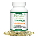 Zaytun Halal Vitamin D3 5000 IU, 180 Mini Softgels, Support Bones, Healthy Muscle Function & Immune, Premium Vitamina D da Safflower Oil, 6 Mesi di alimentazione, Non OGM, Gluten-Free, Made in USA