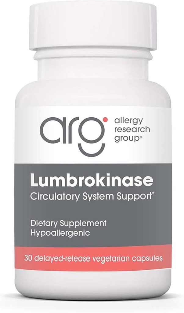 Gruppo di ricerca allergia Lumbrokinase Supplemento - Supporto del sistema circolatorio, Supporta la Circolazione del sangue Già in The Normal Range - 30 Rilascio ritardato Capsule Vegetariani
