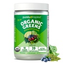 Miscela smoothie superfood in polvere di Greens organici puramente ispirata, senza aroma (30 Serve) - Super Verdi con Probiotici, Spirulina & Chlorella per la salute Gut & Digestive - Vegan