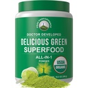 Polvere di Superfood di Greens Organic Performance Peak. Migliore Polvere Super Greens Degustazione con 25+ Ingredienti Organici per Max Energy e Performance Atletica. Vegan Keto Green Juice Bevanda giornaliera