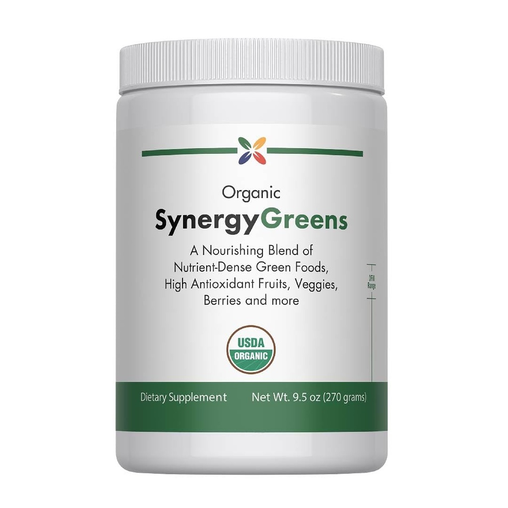 Stop Aging Now - Organic Greens Powder Superfood Blend Mix - 9.5oz - Naturally Flavored