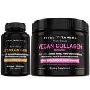 Vitamine vitali Astaxantina + Polvere di Booster di collagene Vegan