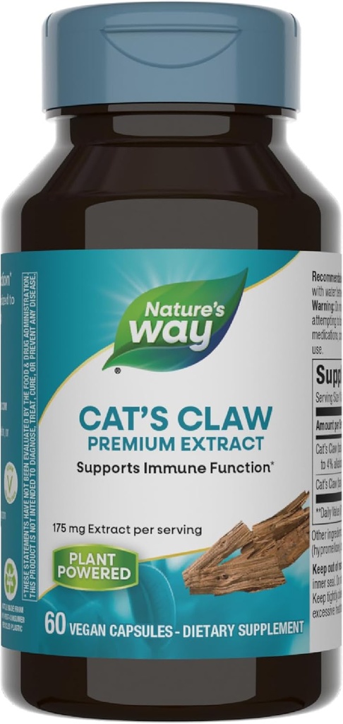 Estratto di artiglio del gatto standardizzato, 175 mg per porzione, 60 capsule
