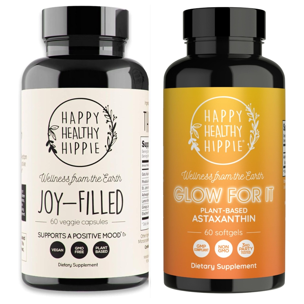 Felice sano Hippie Glow per esso Astaxanthin supplemento & Joy-Filled Mood supporto supplemento