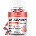 Astaxantina 12mg con olio MCT, 60 Softgels (2-Month) – Supplemento antiossidante a tripla resistenza di Haematococcus Pluvialis – Non-GMO, Senza glutine, Vegan