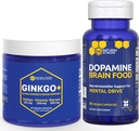 NATURAL STACKS Ginkgo Biloba + Dopamine Brain Food Bundle - Supporta Focus & Mental Drive* - 120 Capsule Totali